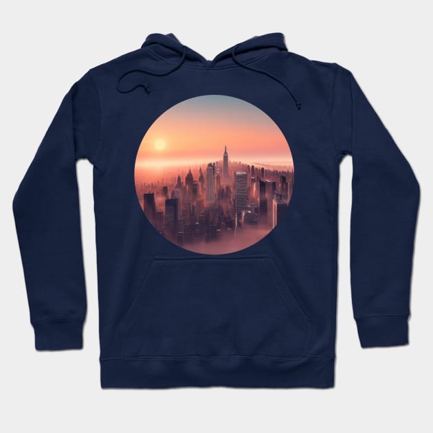 Cityscape of NY Hoodie by Javisolarte